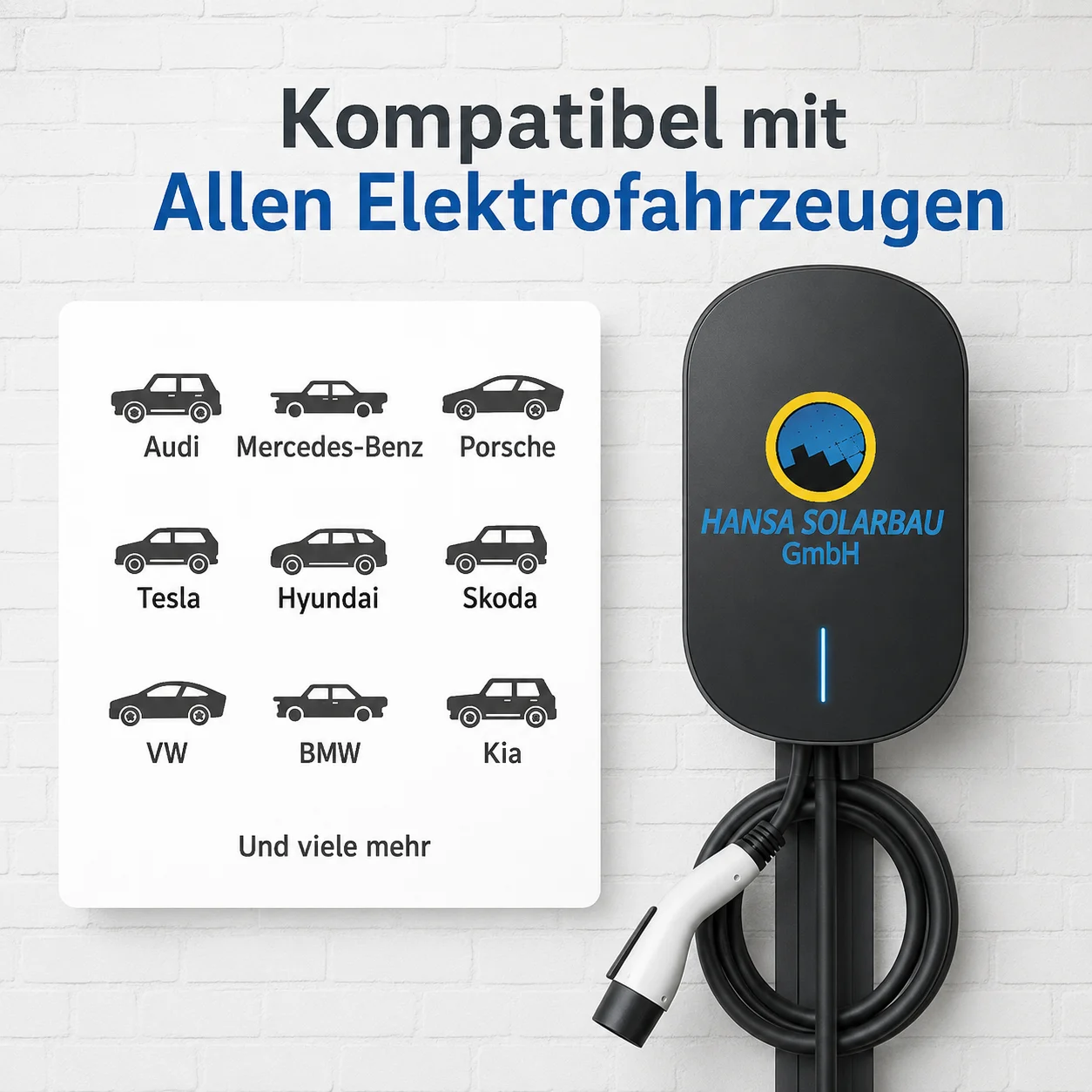 Hansa Solarbau Wallbox kompatibel mit Elektrofahrzeugen